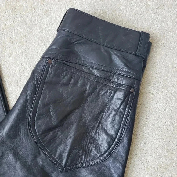 Ultimate 90's high waist leather straight leg pants - Picture 11 of 12